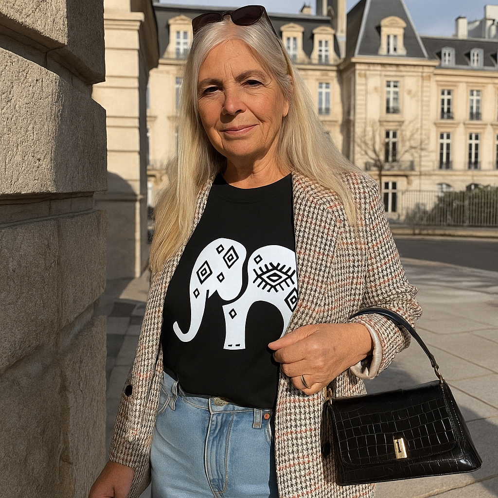 T-shirt col montant écologique unisexe